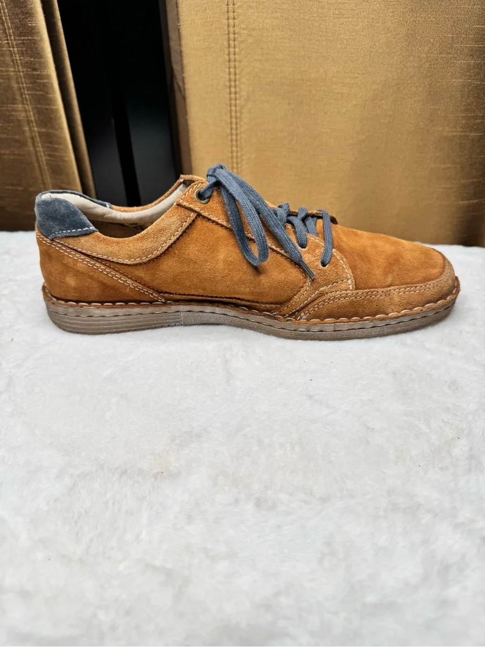 Josef Seibel Cognac Suede Comfort Lace Up Shoes EU 40 US 7-7.5